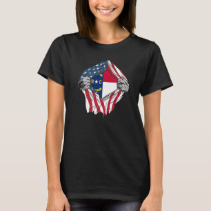 Proud Usa Home Country State Flag North Carolina T-Shirt