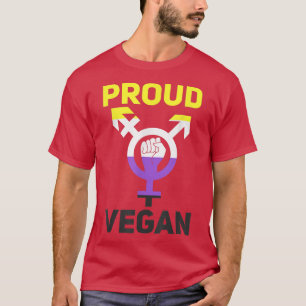Proud Vegan Queer Trans Gay Lesbian Vegans Veganis T-Shirt