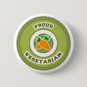 Proud Vegetarian 6 Cm Round Badge