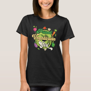 Proud Vegetarian Girl World Vegetarian Day Vegan L T-Shirt