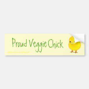 Proud Veggie Chick Car Bumper Sticker