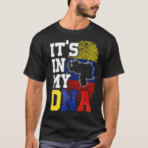 Proud Venezuelan Fingerprint Caracas Pride Dna Ven T-Shirt