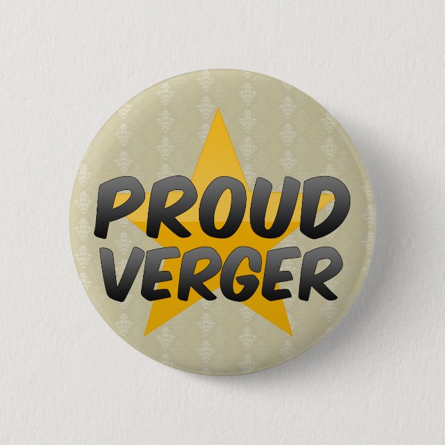Proud Verger 6 Cm Round Badge (Front)