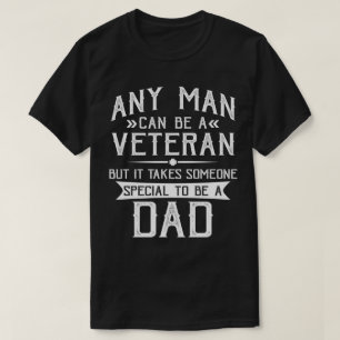 Proud Veteran Dad Gift for Him Father's Day T-Shirt