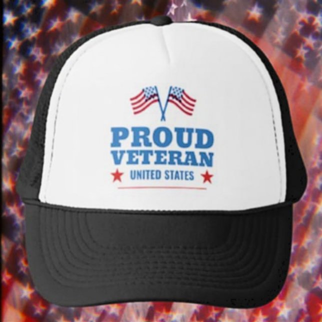 Proud Veteran United States Trucker Hat (Creator Uploaded)