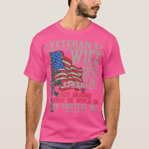 proud Veteran Wife veteran of the army Boots US so T-Shirt