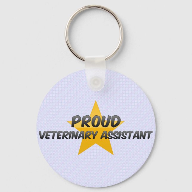 Proud Veterinary Assistant Key Ring (Front)