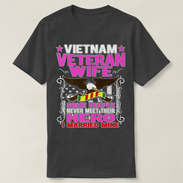 Proud Vietnam Veteran Wife Military PROUD VIETNAM  T-Shirt (Design Front)