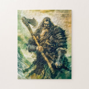 Proud Viking Warrior in Armor Jigsaw Puzzle