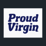 Proud Virgin Christian Abstinence Postcard<br><div class="desc">Proud Virgin postcard. Abstinence and celibacy gift for someone who is keeping their virginity until marriage. Stay chaste and embrace chastity as a religious Christian.</div>