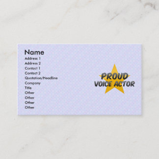 Proud Voice Actor Business Card
