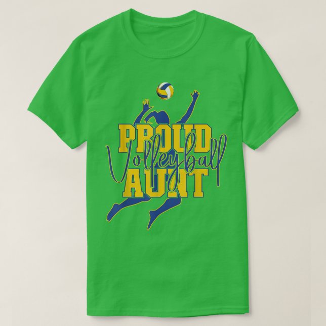 Proud Volleyball Aunt Family Matching  T-Shirt (Design Front)