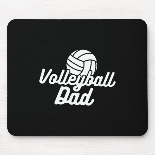 Proud Volleyball Dad Men Fathers Day Mouse Pad (Front)