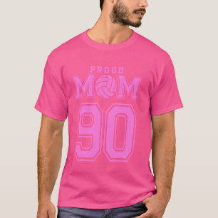 Proud Volleyball Mum Number 90 P T-Shirt