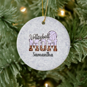 Proud Volleyball Mum – Serving Up Support Ceramic Tree Decoration