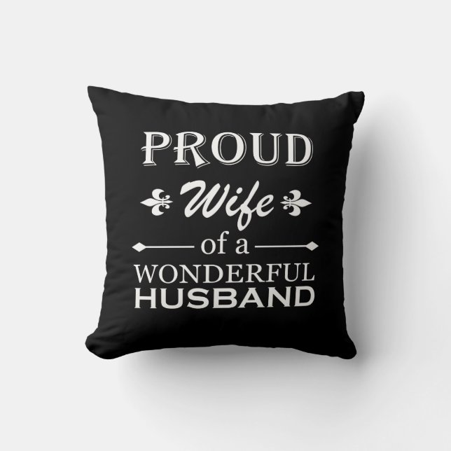 Proud Wife and Husband Cushion (Front)