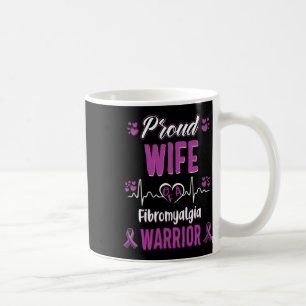 Proud Wife Fibromyalgia Warrior Awareness Ribbon P Coffee Mug