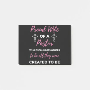 Proud Wife Of A Pastor Who Encourages Post-it Notes