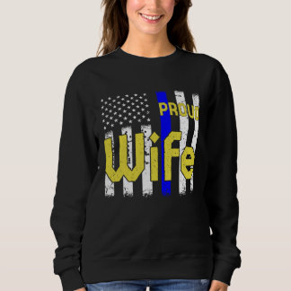 Proud Wife of a Police Officer Vintage for Policew Sweatshirt