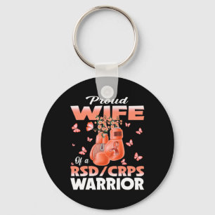 Proud Wife Of A Rsd Crps Warrior Awareness Boxing  Key Ring