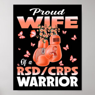 Proud Wife Of A Rsd Crps Warrior Awareness Boxing Poster