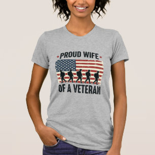 Proud Wife of a Veteran Patriotic Shirt Design (2)