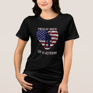 Proud Wife of A Veteran Tri-Blend Shirt