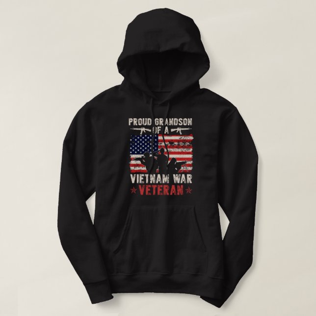 Proud wife Of A Vietnam Veteran| Proud Vietnam Vet Hoodie (Design Front)