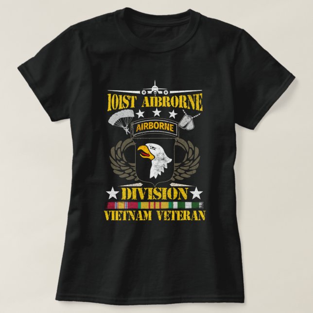 Proud wife Of A Vietnam Veteran| Proud Vietnam Vet T-Shirt (Design Front)