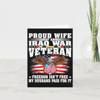 Proud wife of iraq war veteran - military freedom card