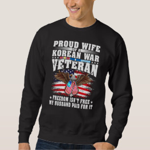 Proud Wife Of Korean War Veteran Military Vet's Sp Sweatshirt