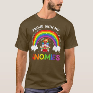 Proud with my Gnomies LGBTQ Gnomes rainbow Pride m T-Shirt