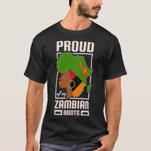 Proud Zambian Roots Black History Month, Zambia Pu T-Shirt