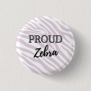 Proud Zebra Rare Disease Button