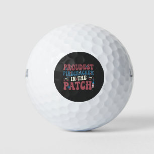 Proudest Firecracker in the Patch July 4th USA Golf Balls