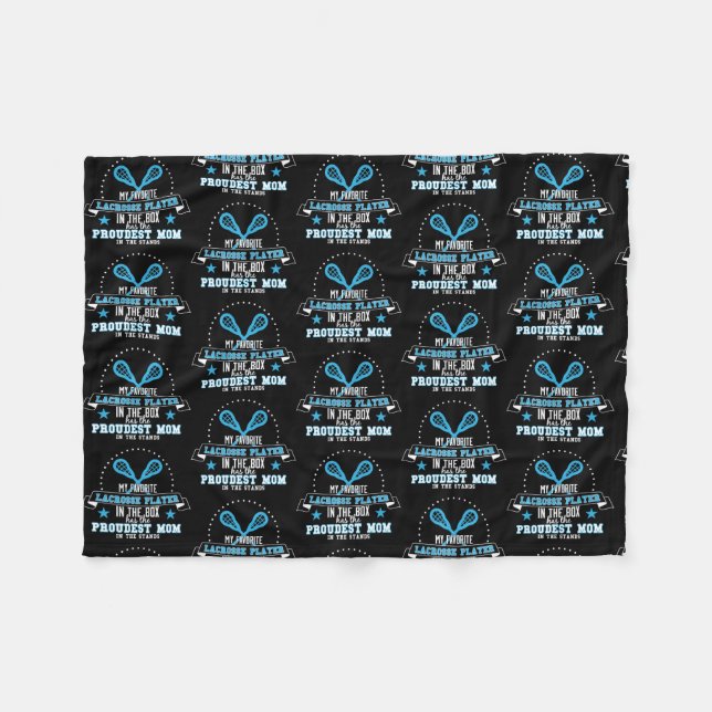 Proudest Lacrosse Mum In the Stands Lacrosse Mum  Fleece Blanket (Front (Horizontal))