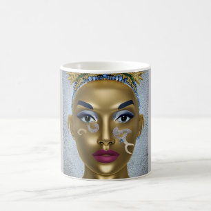 Proudly African: Beautiful Portrait Black History Coffee Mug