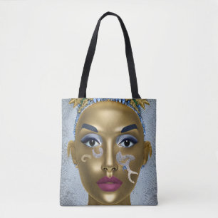 Proudly African: Beautiful Portrait Black History Tote Bag