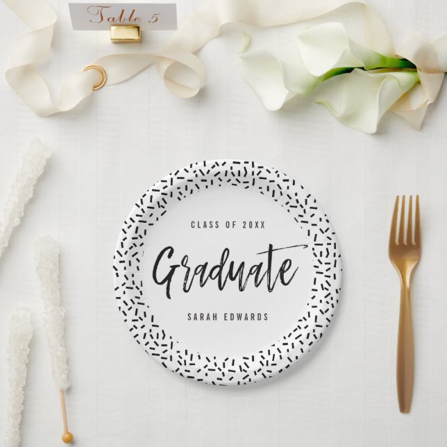 Proudly Brushed Graduation Plates (Wedding)