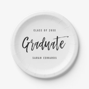 Proudly Brushed Graduation Plates