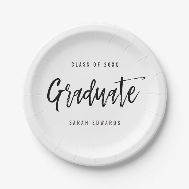 Proudly Brushed Graduation Plates (Front)
