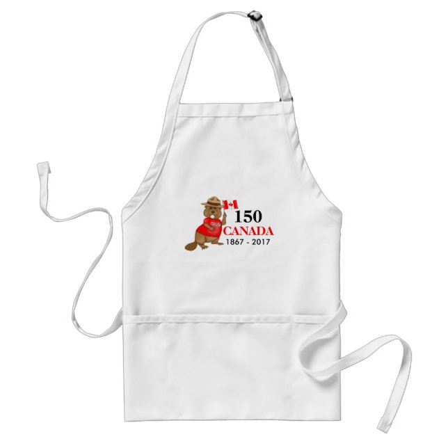 Proudly Canadian Beaver 150 Anniversary Standard Apron (Front)