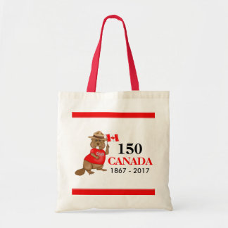 Proudly Canadian Beaver 150 Anniversary Tote Bag