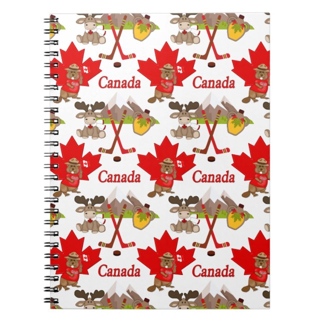 Proudly Canadian Beaver Spiral Notebook (Front)