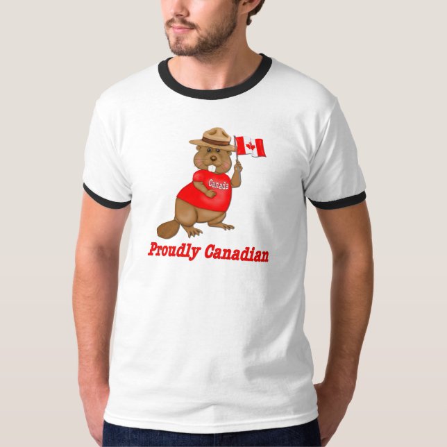 Proudly Canadian Beaver T-Shirt (Front)