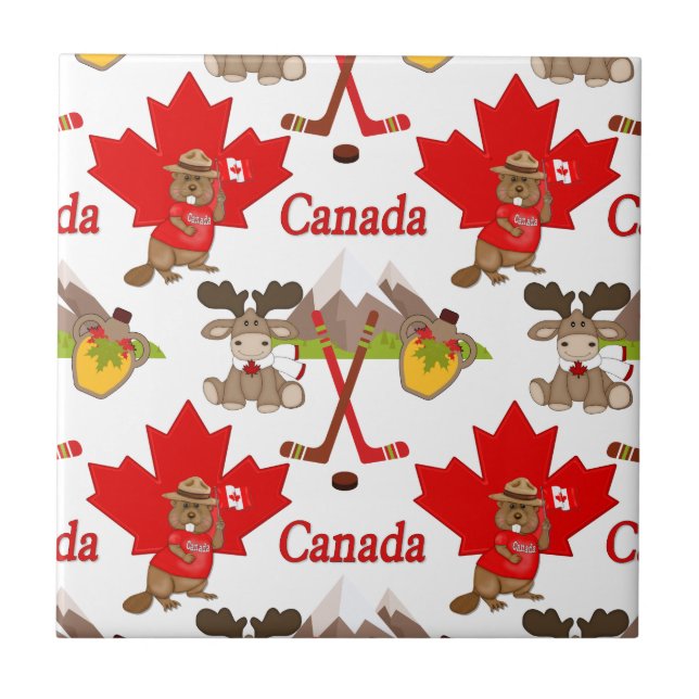 Proudly Canadian Beaver Tile (Front)