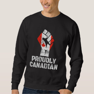 Proudly Canadian Canada Flag - CANADA Sweatshirt