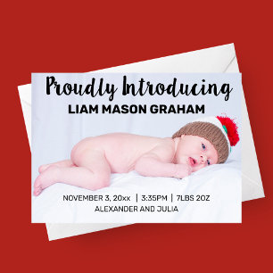 Proudly Introducing Birth Announcement