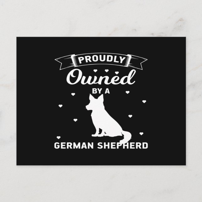 Proudly owned by a German shepherd Postcard (Front)