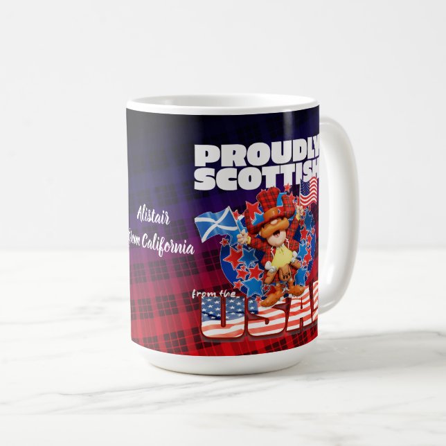 Proudly SCOTTISH from the U.S.A. Coffee Mug (Front Right)